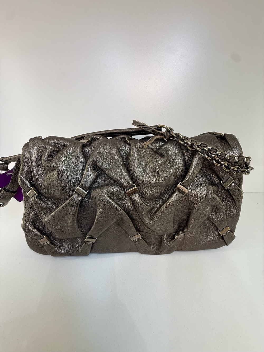 Salvatore Ferragamo Pillowed Gancini Shoulder Designer Bag